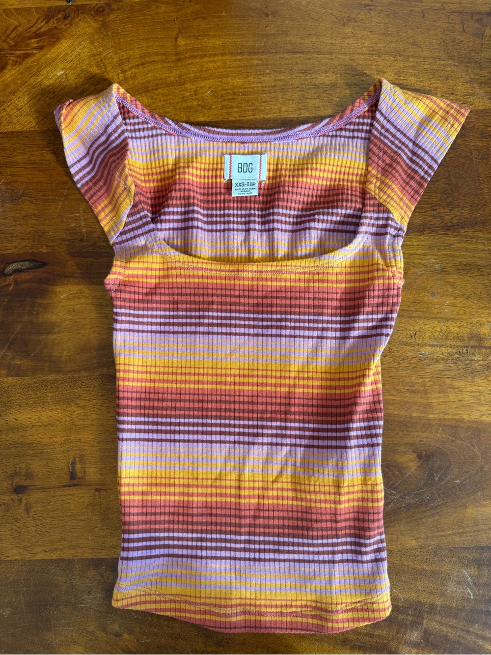 BDG Ribbed Square Neck Tank Top